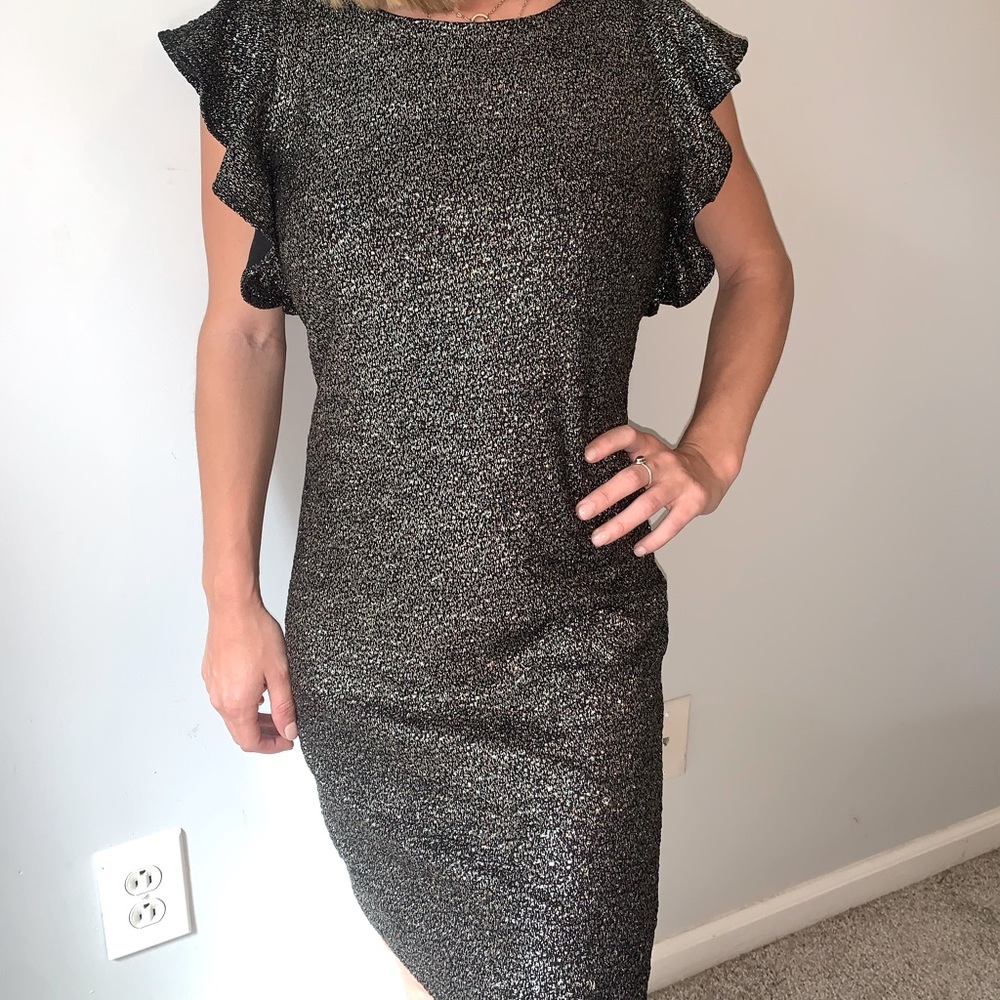 Collective concepts size xs black and silver dress XR